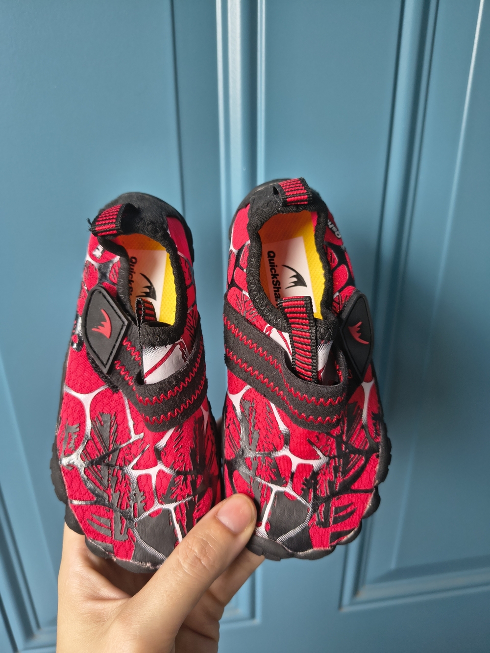Splash Red and Black Kids Water Shoes - Slip-On Comfort